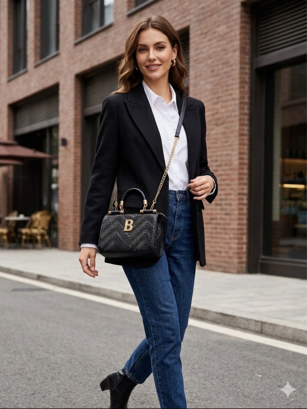 bebe Black Ruched Textured Nola Mini Satchel with Gold Hardware